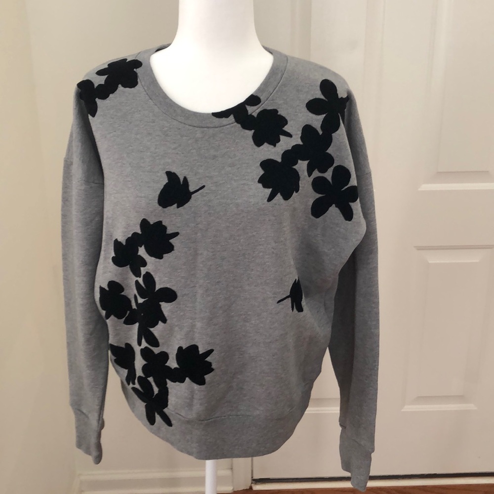 J CREW Embroidered flower sweatshirt, NWT